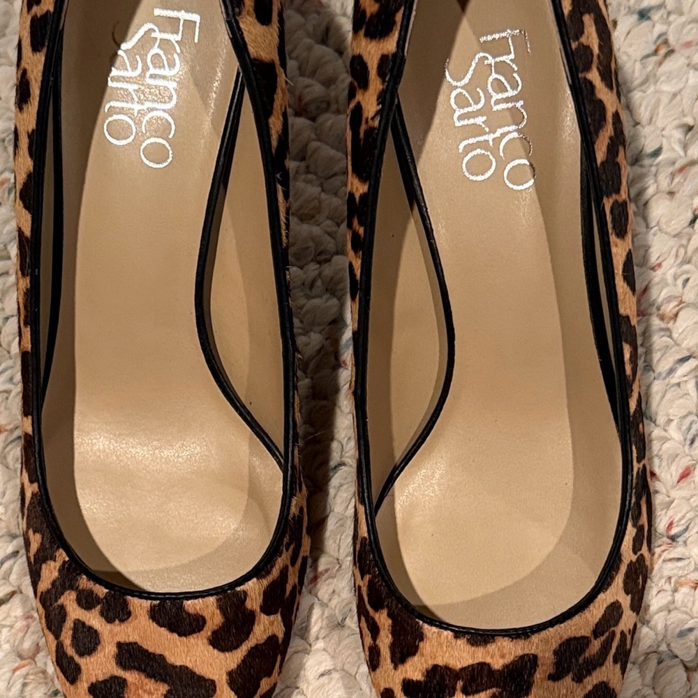 Franco Sarto Leopard Print Heels - Picture 6 of 7